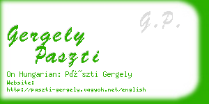 gergely paszti business card